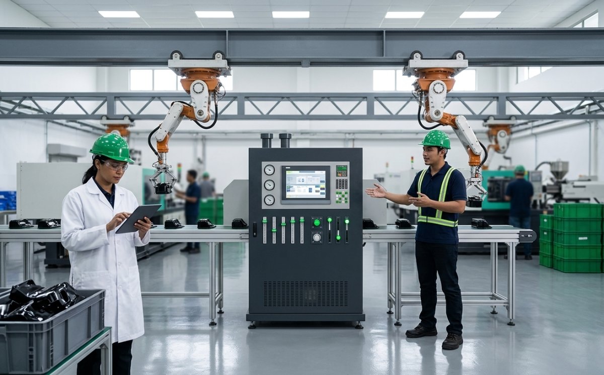 MYM Technology production floor with robotic automation and quality inspection